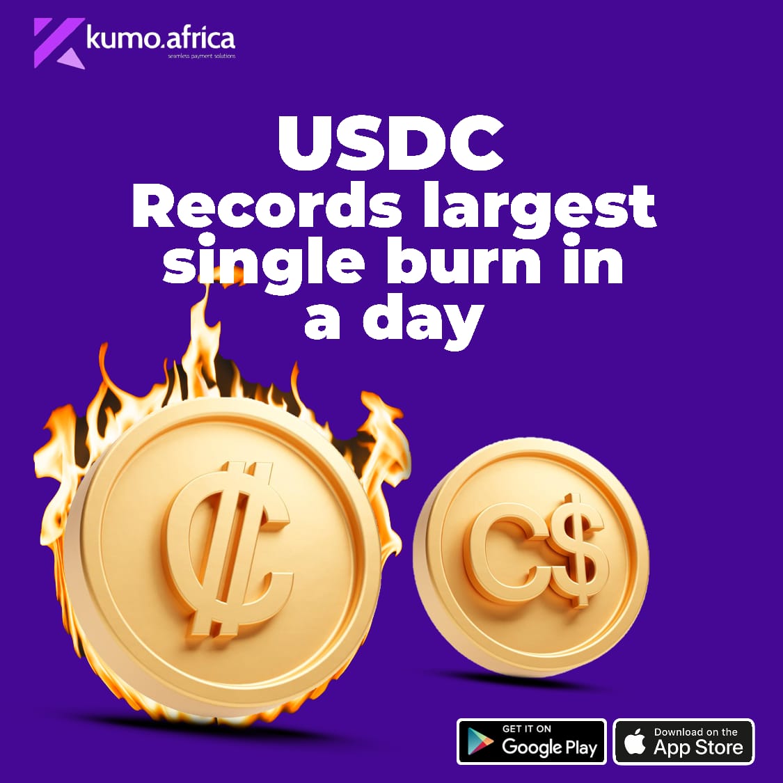 USDC largest single burn in a day
